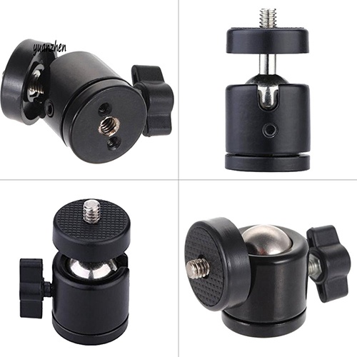 yzsxj_Black Mini 1/4inch 360 Swivel Ball Head Screw for Camera Tripod DSLR Monopod