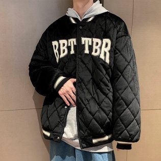 Áo khoác bomber nam dáng rộng, áo khoác phao nam bóng chày kiểu dáng Unisex phong cách Hàn Quốc