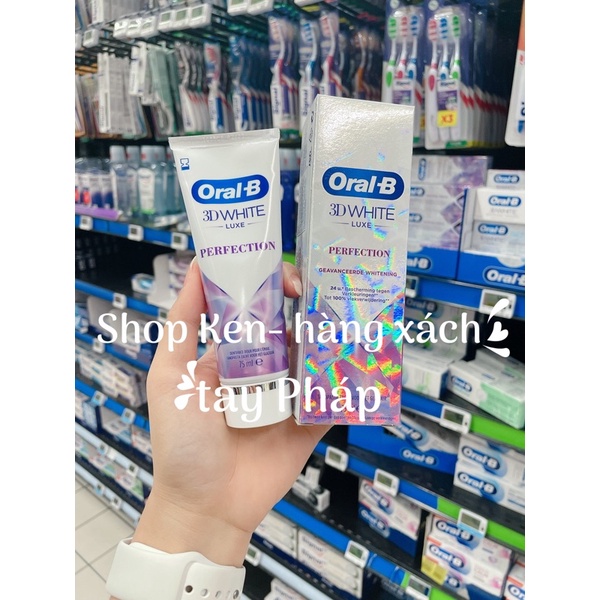 Kem đáng răng giúp trắng răng- sạch mảng bám ORAL-B White Luxe- hàng Pháp