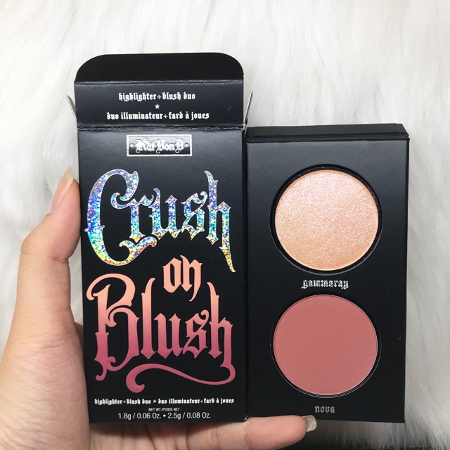 Bảng má hồng &amp; highlight Kat Von D - Kitten Mini Crush On Blush - Highlighter &amp; Blush Duo