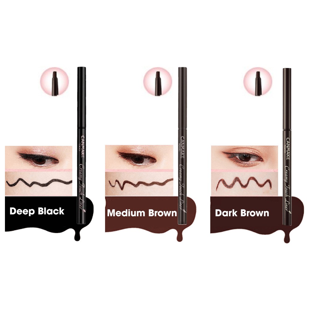 Kẻ Mắt Dạng Gel Canmake Creamy Touch Liner #03 Dark Brown