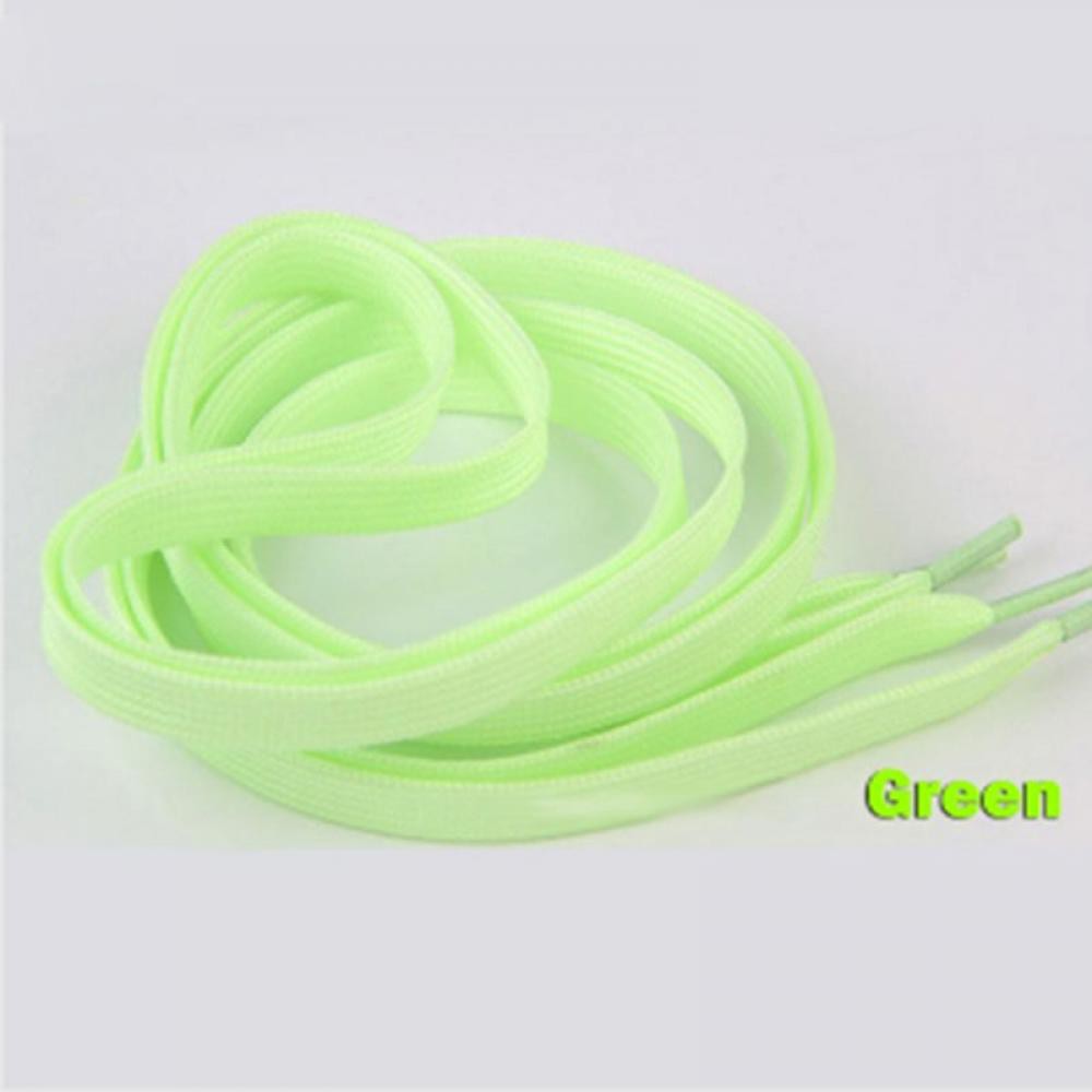 1 Pair Fashion Luminous Glow In The Dark Shoelace Flat Athletic Sport Boots Shoe Laces Strings