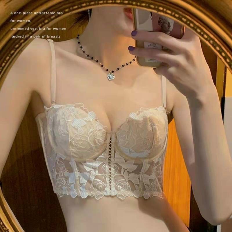 Áo Bra Corset Có Gọng Mút Mềm Nâng Ngực Phối Ren Sang Trọng 710