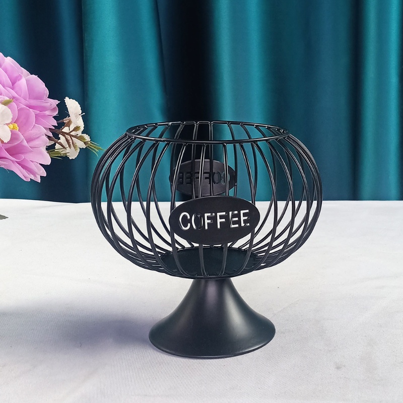 Giỏ Sắt Đựng Cà Phê / Kem Màu Đen Tiện Dụng
