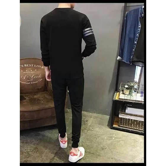 Bộ nỉ nam thu đông dài tay, thể thao 3 sọc đơn giản, chất nỉ bông siêu ấm thời trang nam - BN01 - Hoàng Ngân Store | BigBuy360 - bigbuy360.vn