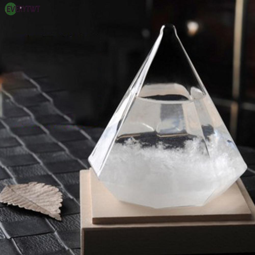 Bình Thủy Tinh Dự Báo Thời Tiết Thiết Kế Hình Viên Kim Cương Độc Đáo Tiện Dụng