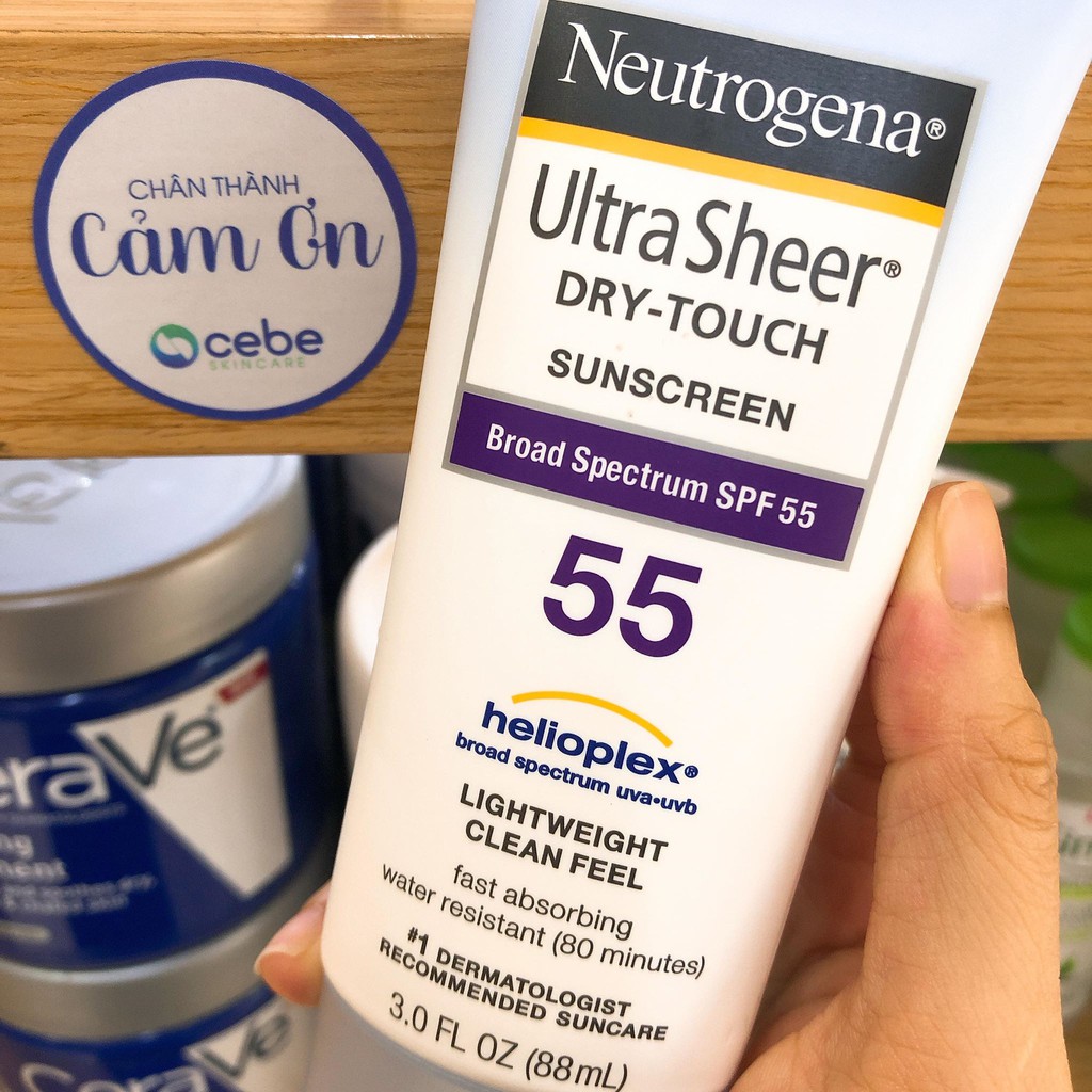 Kem chống nắng Neutrogena Ultra Sheer SPF 55 (88mL)