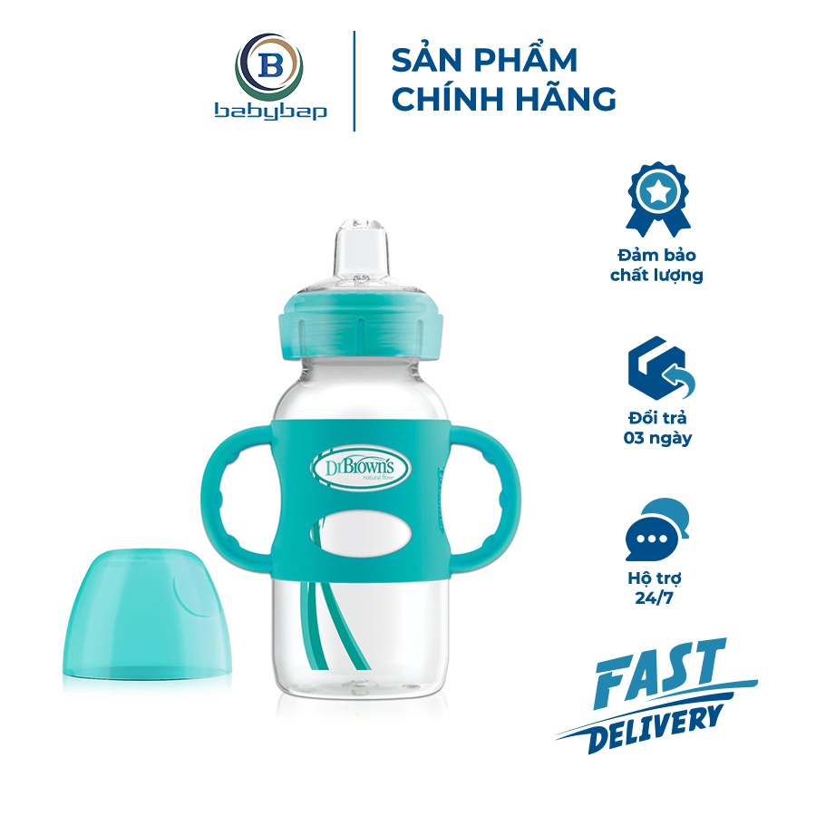 Bình Sữa Cổ Rộng 2 Tay Cầm Sippy Dr Brown_s 270ml