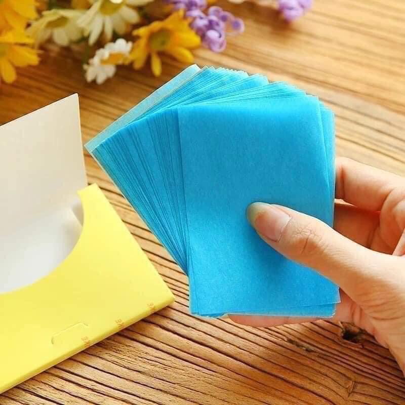 Hộp 50 miếng giấy thấm dầu nội địa Trung