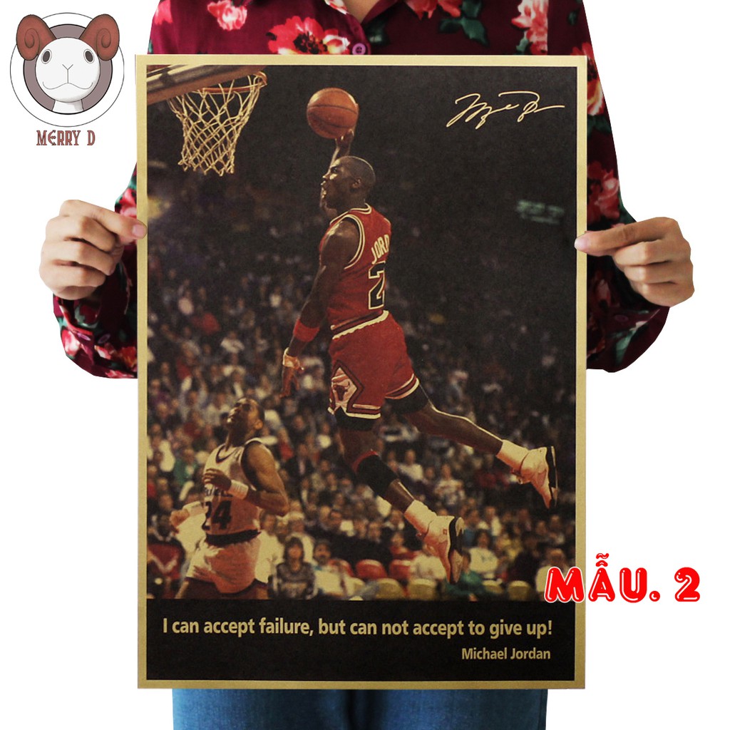 Poster 51x36cm BÓNG RỔ NBA JORDAN - KOBE - SNEAKER Vintage - Poster Trang Trí Vintage - PART1