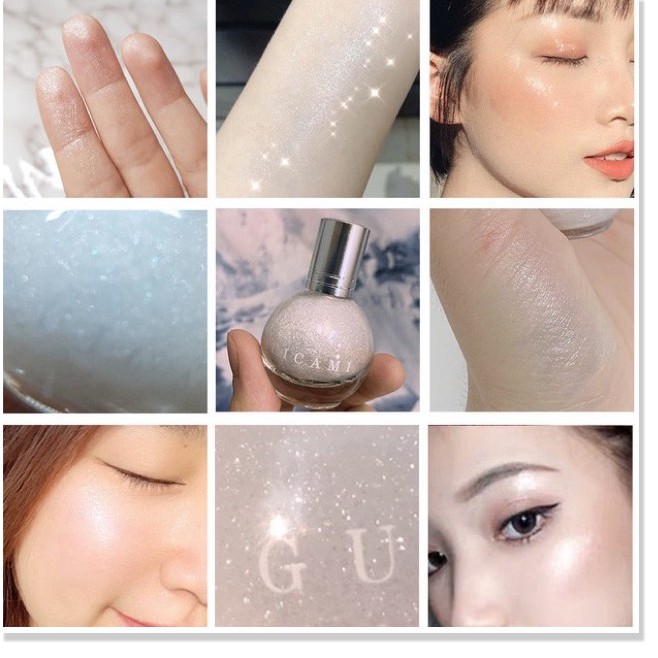 [Mã chiết khấu giảm giá mỹ phẩm sỉ chính hãng] Nhũ bắt sáng dạng lăn GUCAMI / KISS BEAUTY - xinh lung linh, tỏa sáng tro