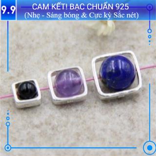 Charm bạc s925 bọc vuông ch009