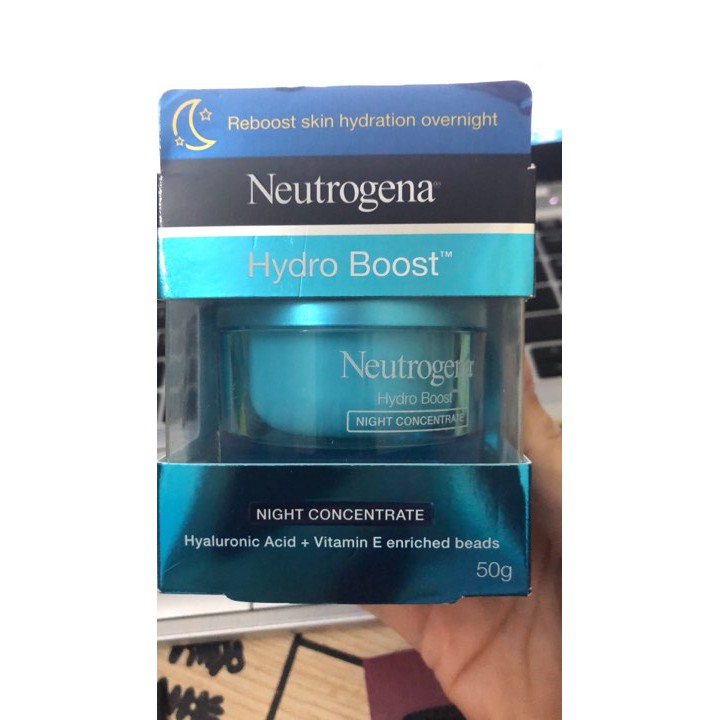Kem dưỡng da Neutrogena Hydro boost Night Concentrate Hyaluronic Acid + Vtm E 50g