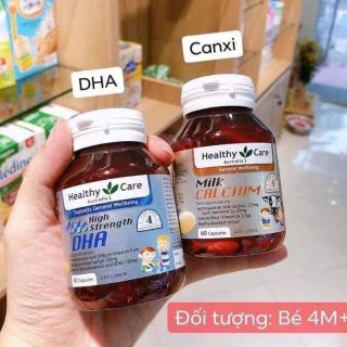 Combo dHA healthycare và canxi milk úc