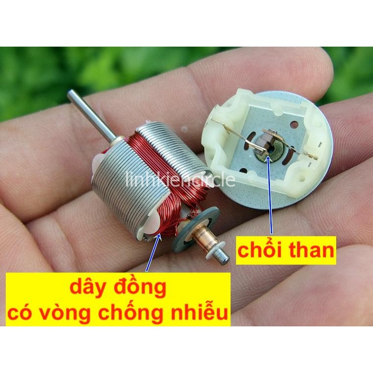 Motor chổi than 370 mã 370CA 6V - 12V của Mabuchi tốc độ 13700 - 27300 RPM chạy êm mô men xoắn lớn - LK0336