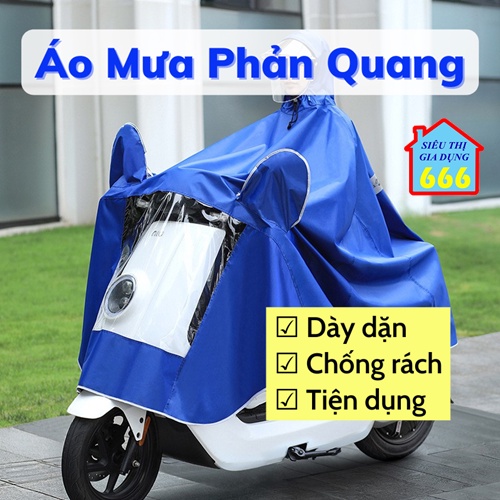 [Hàng loại 1] Áo mưa  Áo mưa phản quang cánh dơi vải dù chống thấm cao cấp có kính che mặt chống rách siêu bền