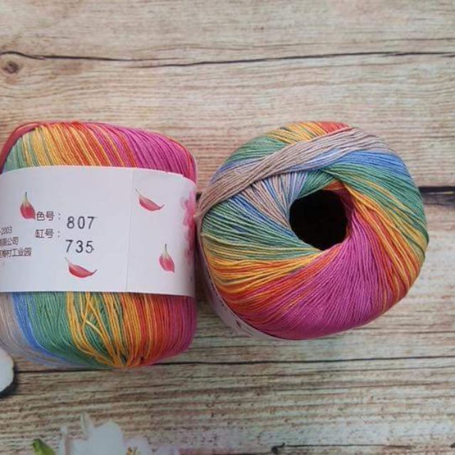 Sợi cotton loang anh đào, cuộn 70g