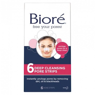 Biore – Miếng Dán Mũi Lột Mụn Làm Sạch Sâu Lỗ Chân Lông 6 Miếng