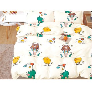 Vải may chăn ga áo gối,gối ôm khổ 2m35 hình trứng ốp la