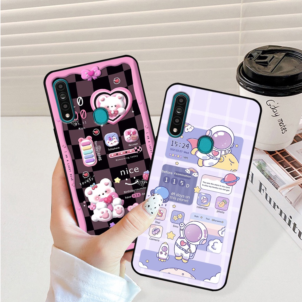 Ốp lưng Oppo A31 hình gấu, vũ trụ ngân hà chibi. ốp chống sốc bền đẹp