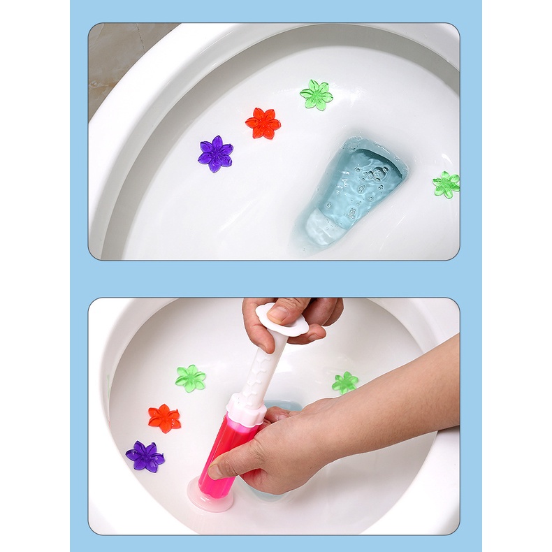 Gel thơm làm sạch khử mùi vệ sinh diệt khuẩn khử trùng bồn cầu hình bông hoa - Max Siêu thị tiện ích