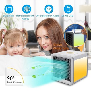 Quạt hơi nước USB, quạt điều hoà Air Cooler Led di động