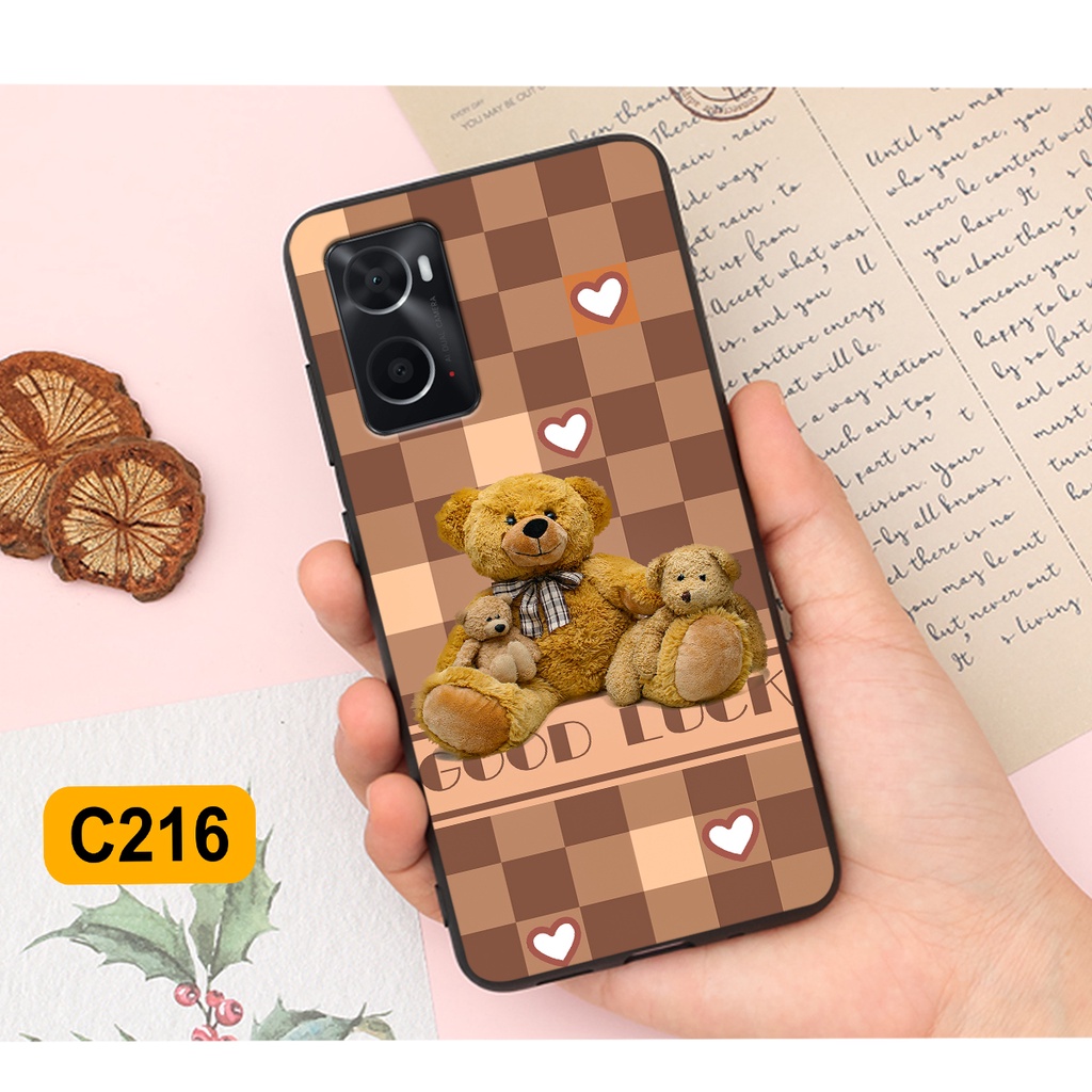 Ốp lưng Oppo A36 - Oppo A76 in hình gấu bear dễ thương, bền đẹp