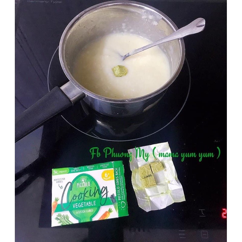 Date 8/2023 Gia vị viên nêm cô đặc từ nước hầm PICCOLO cho bé 6 tháng ăn dặm của Anh (Picolo) cho bé dị ứng đạm bò