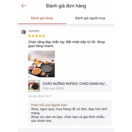 CHẢO NƯỚNG RAPIDO, CHẢO GANG NƯỚNG RAPIDO, 24CM 26CM DÙNG ĐƯỢC TRÊN MỌI LOẠI BẾP CHÍNH HÃNG Kho sỉ Nhật Minh