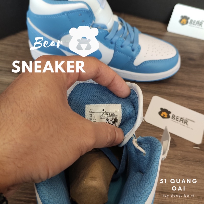 [Bear.sneaker] Giày Thể Thao JD1 UNC Xanh dương cao hàng like au.th
