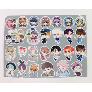 sticker BTS sét 30-50 cái ép lụa khác nhau/hình dán kpop bts