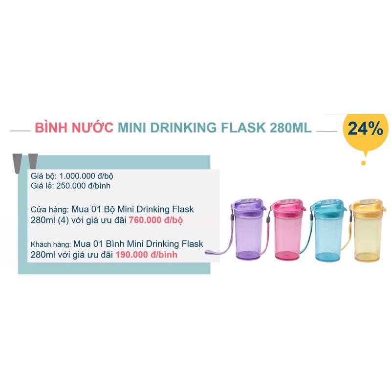 Bình Drinking Flask Gen II 280ml tupperware