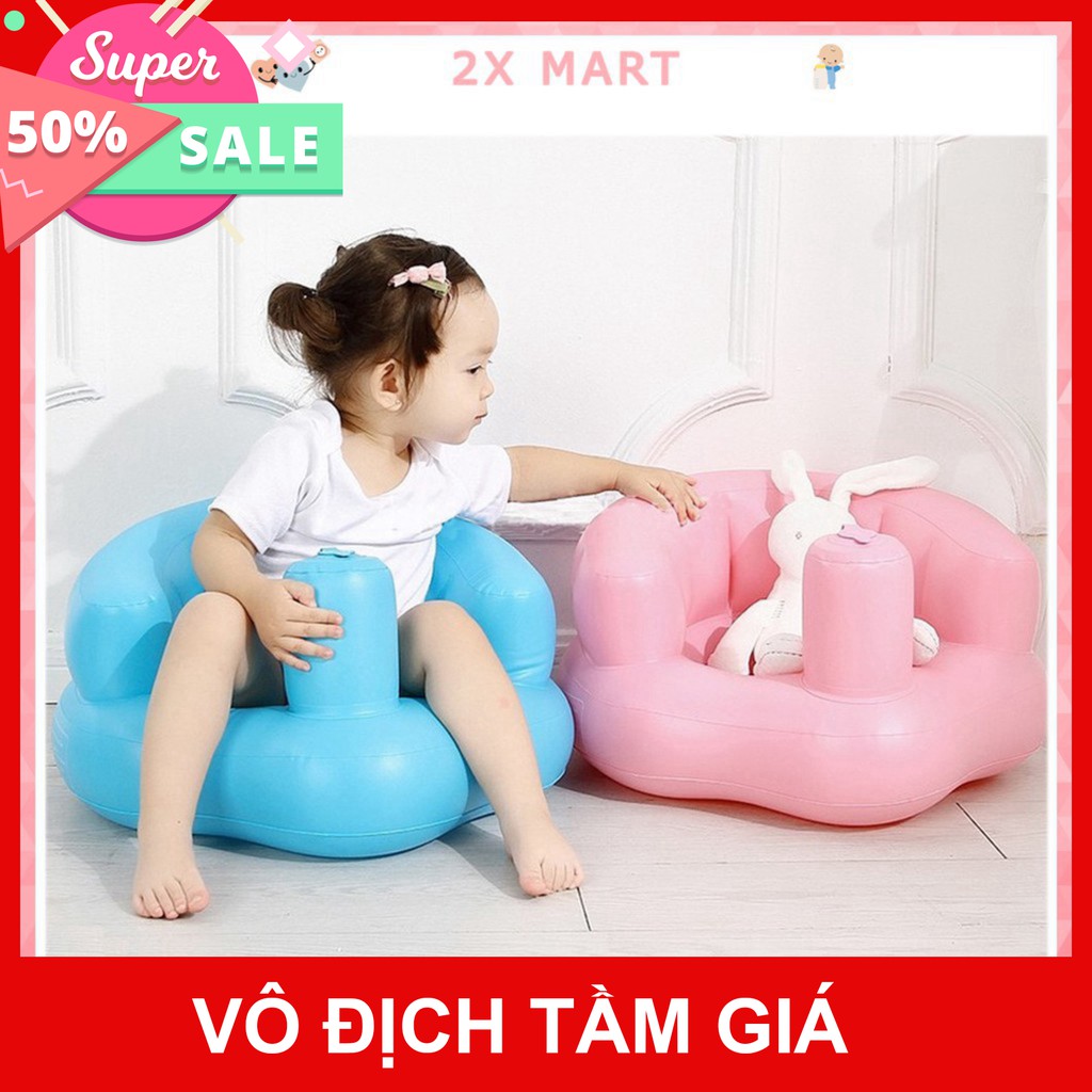 Ghế hơi tập ngồi cho bé BABY. Chống gù, học ngồi hình Vịt, hình trơn - 2X MART (Cam Kết Hàng Chất Lượng)