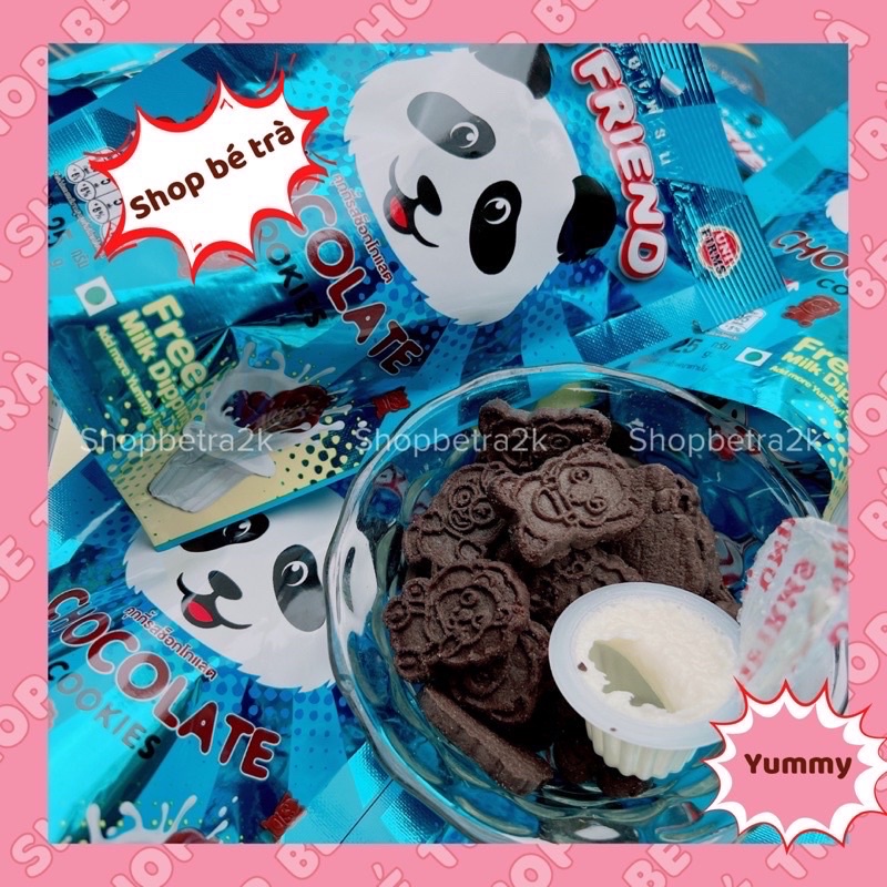 Bánh Gấu Thái Socola chấm kem