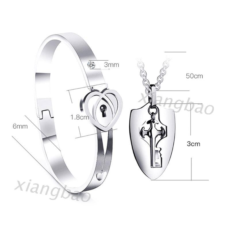 Bộ Dây Chuyền + Vòng Tay Hình Mảnh Ghép 10ms Cho Cặp Đôi