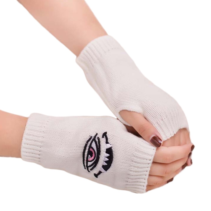 Găng Tay Mềm Mại Hở Ngón Co Giãn Giữ Ấm Mùa Đông