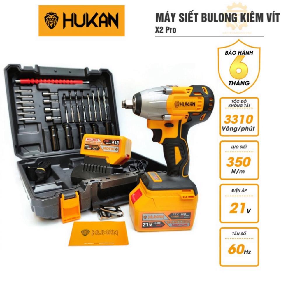 Máy siết bulong, bắn vít HUKAN X2 Pro tặng bộ phụ kiện đa năng