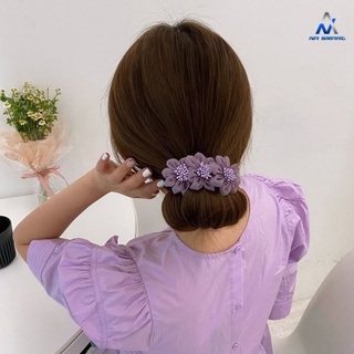 Dây Búi Tóc Hình Hoa Nhiều Màu Dễ Thương