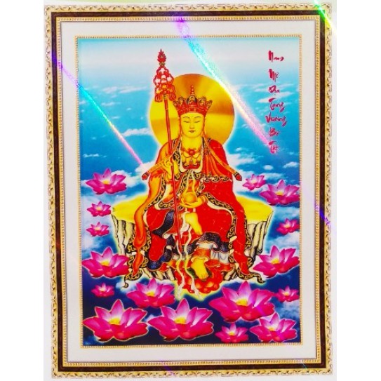 Tranh Thêu Chữ Thập 3D Địa Tạng Vương Bồ Tát DV6196 (KHÁCH TỰ THÊU) KT:43X55CM