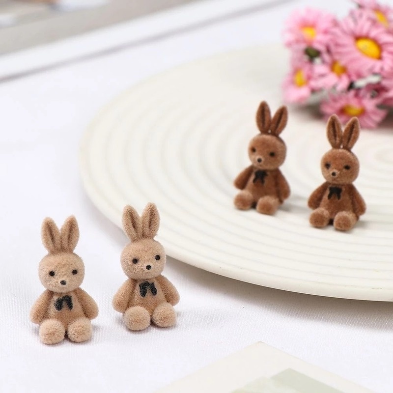 1 Cặp Bông Tai Hình Thỏ Dễ Thương Cho Nữ