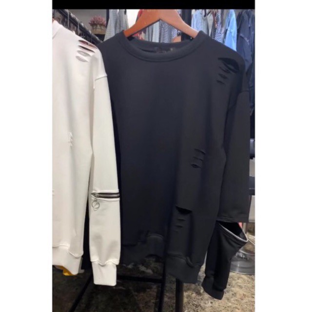 [Hình thật 100%] Áo sweater mix khoá tay cực chất | BigBuy360 - bigbuy360.vn