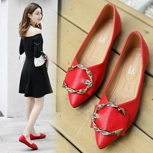 Giày big size 40-43 đế bằng mũi nhọn | BigBuy360 - bigbuy360.vn