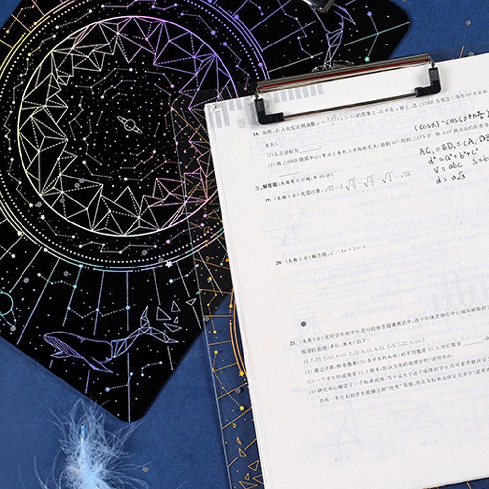 Bảng Kẹp Giấy A4 Bằng Acrylic Mạ Đồng Laser Có Lỗ Treo Sắp Xếp Gọn Gàng