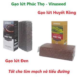 Hộp 01kg Gạo Phúc Thọ Vinaseed (Gạo lứt đen hoặc Gạo lứt Đỏ - Huyết Rồng ) - Tốt cho tim mạch và tiểu đường - HS Shop