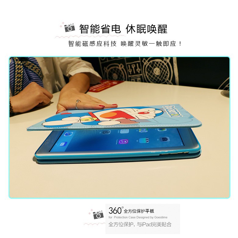 Bao da hình Doraemon dễ thương cho iPad 2 3 4 Pro 10.5 | BigBuy360 - bigbuy360.vn