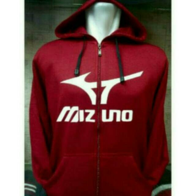 MIZUNO Áo Khoác Hoodie Phối Khoá Kéo