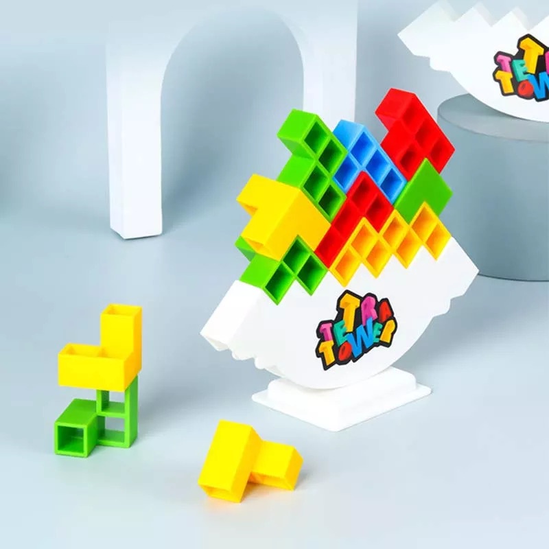 Đồ Chơi Xếp Hình Thăng Bằng Thông Minh Tháp Xếp Chồng Cân Bằng Tertra Tower Balance Blocks Thả Khối Xây Dựng 3d Cho Bé