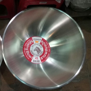 Thau thố trộn inox zebra thái lan 45cm-135045-19.6l. nhập khẩu thái lan, inox 304 cao cấp siêu bền