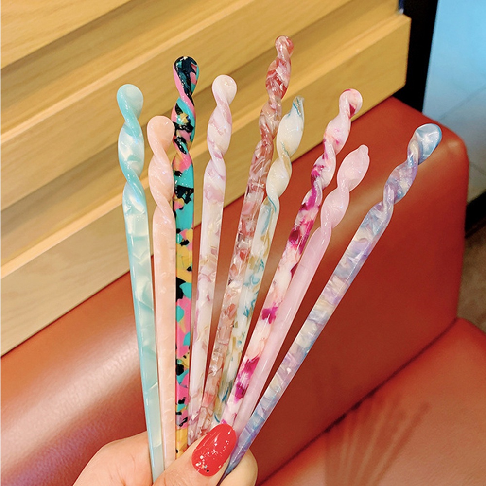 Trâm cài tóc SKJK họa tiết đá cẩm thạch bằng acrylic phong cách Hàn Quốc cổ điển cho nữ