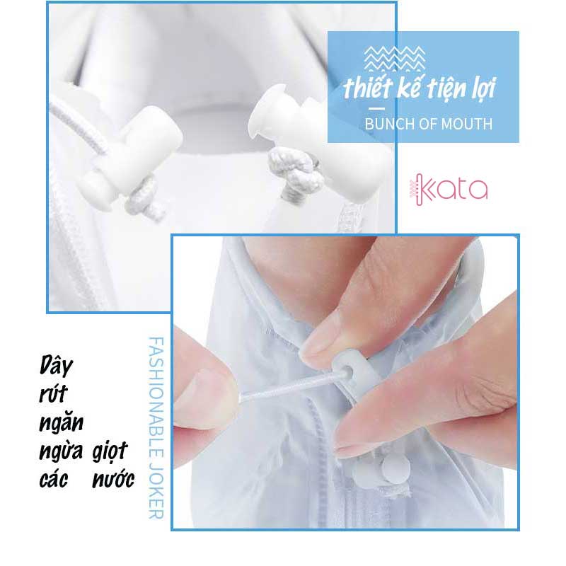 Áo mưa cho giày Nam Nữ bọc giày che mưa chống thấm nước chống trơn trượt 11839